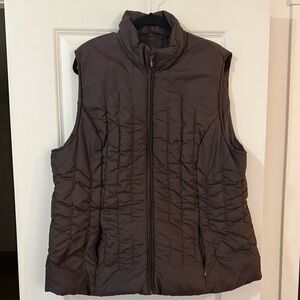 Lane Bryant Brown Quilted Vest